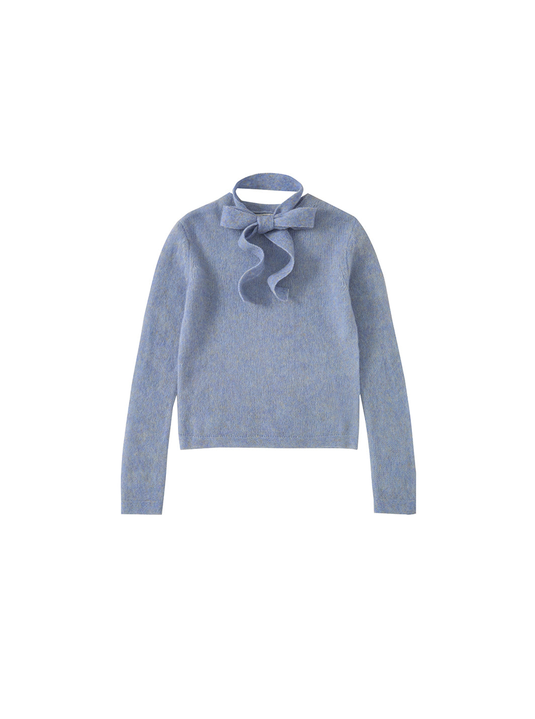 TIE NECK MOHAIR SWEATER