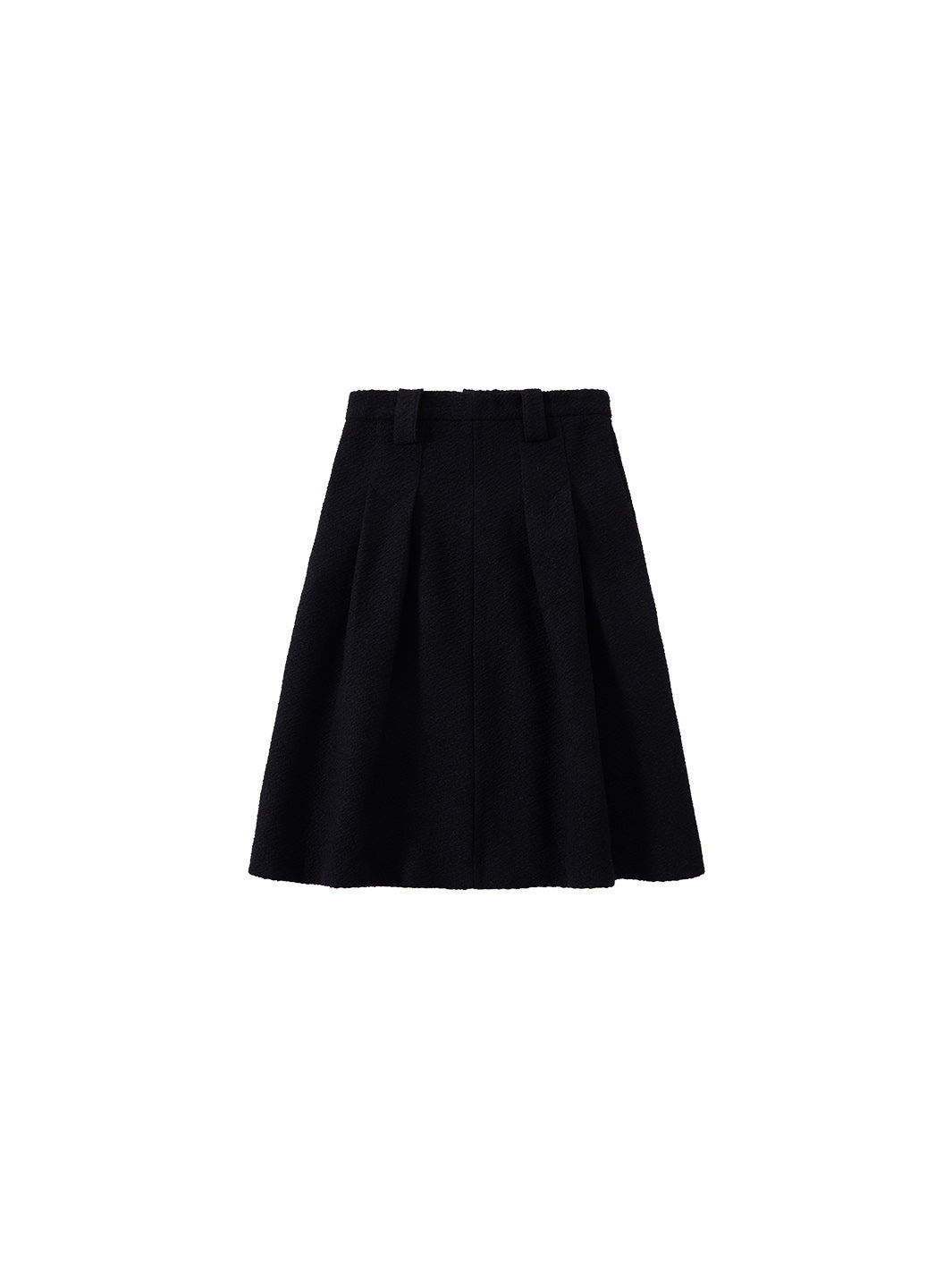 WOOL TAILORED SKIRT - BLACK