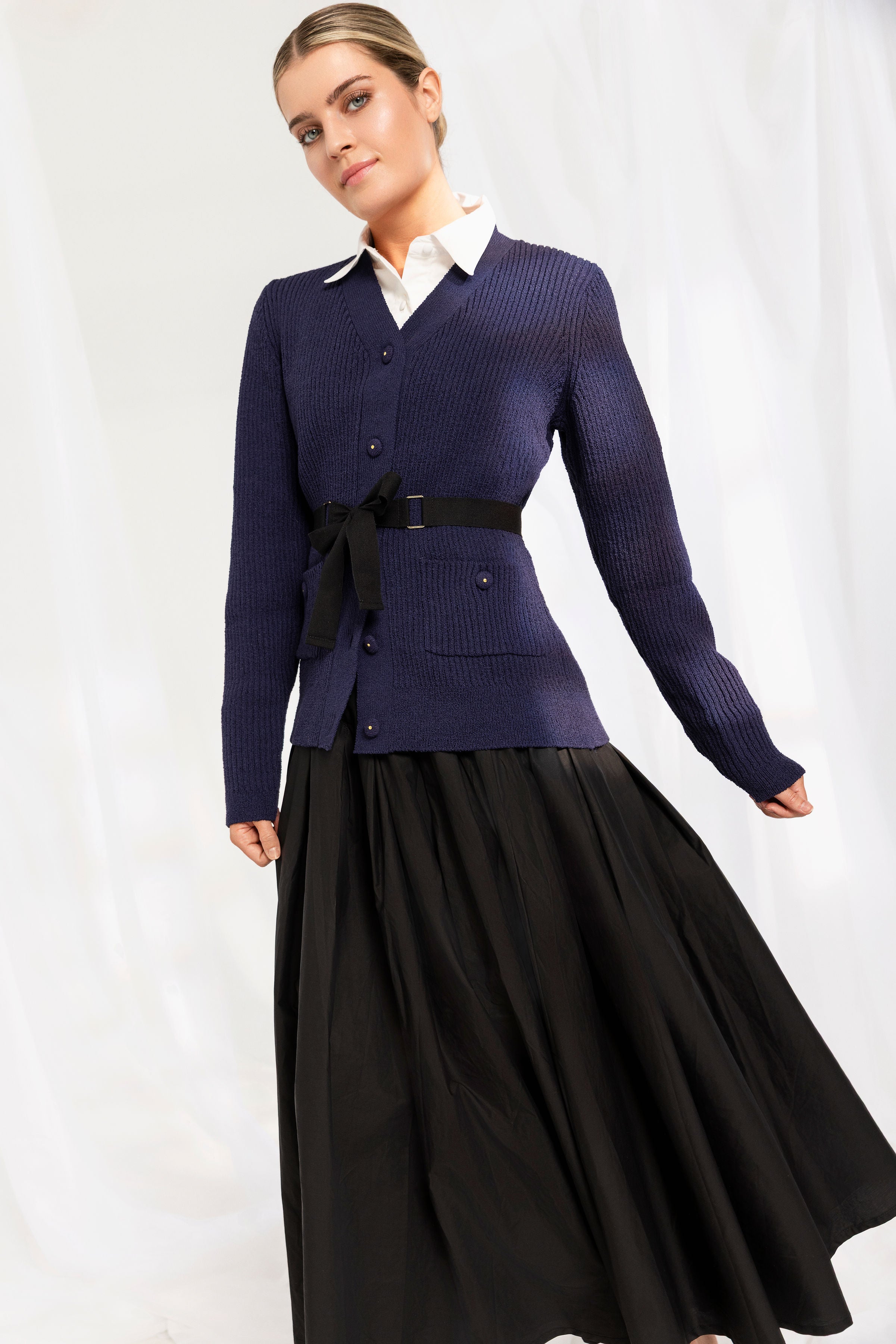Belted Knit Sweater